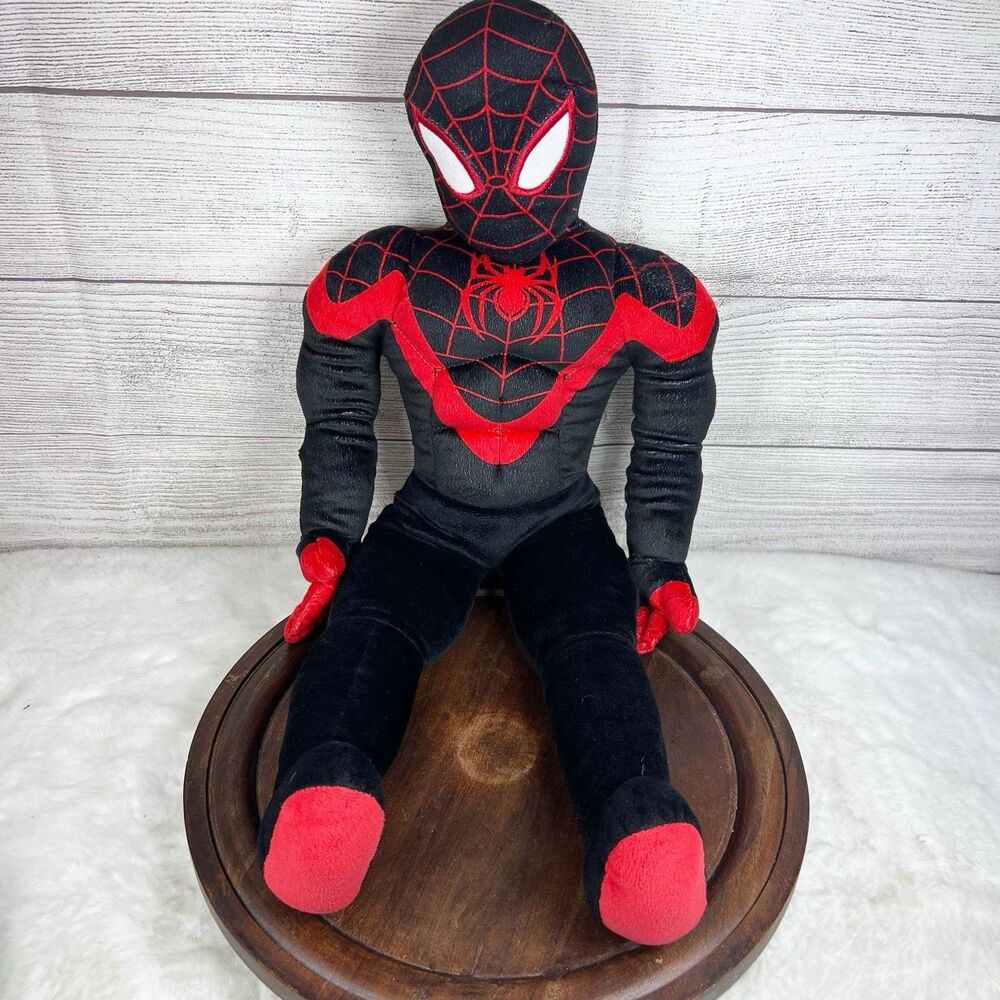 Marvel Black Red Spider-Man Miles Morales Plush Doll Figure 24” Plush Toy